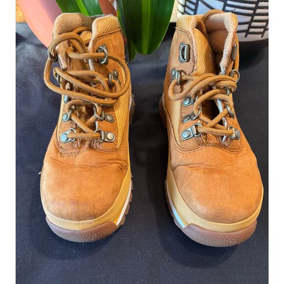 Boys Girls Youth Timberland Euro Hiker Nubuck Boots Wheat TB096775, size 2.5 NEW - Picture 3 of 7